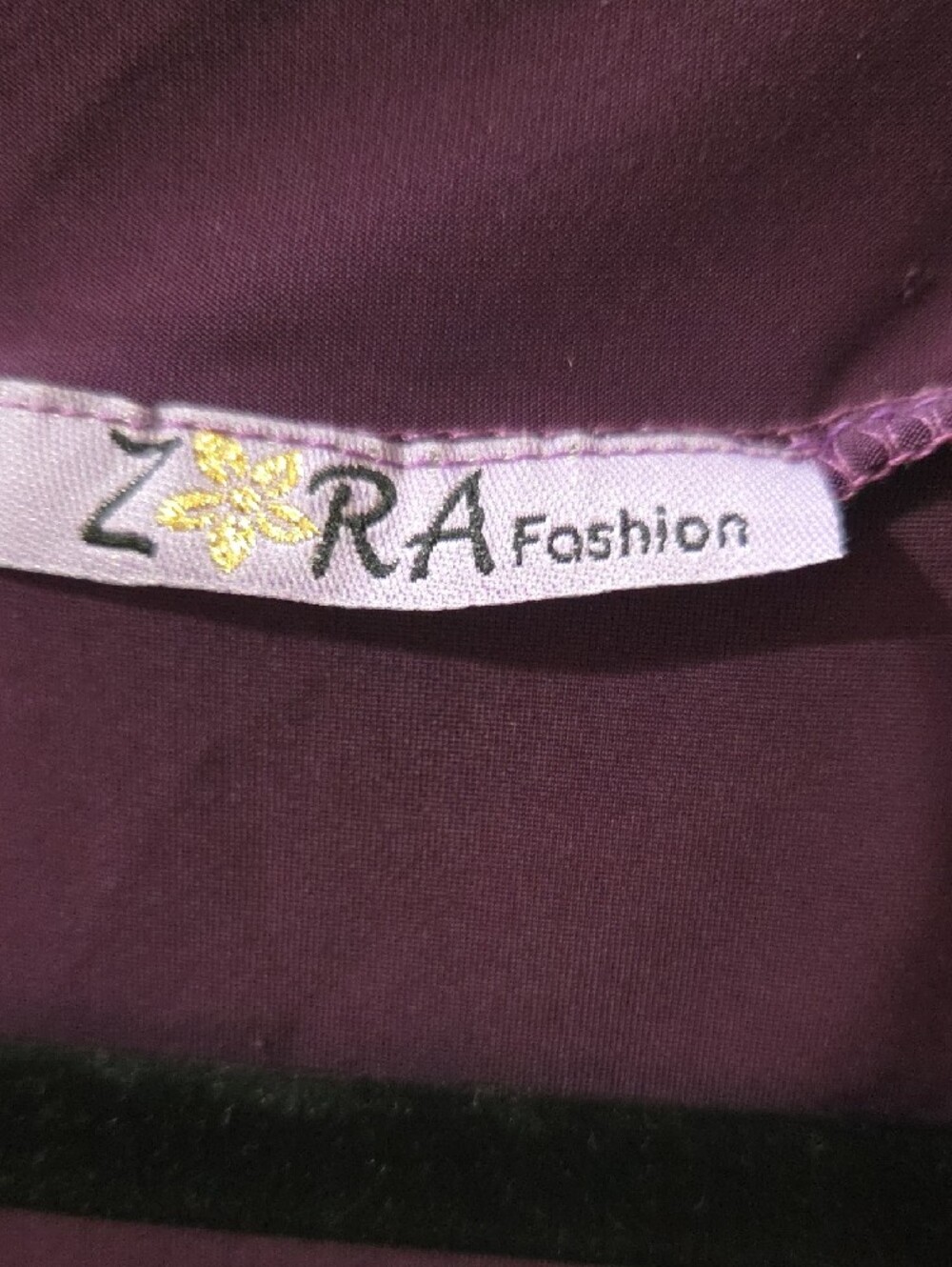 Short-Sleeve Purple Scoop Neck Tunic Top - Picture 2 of 10